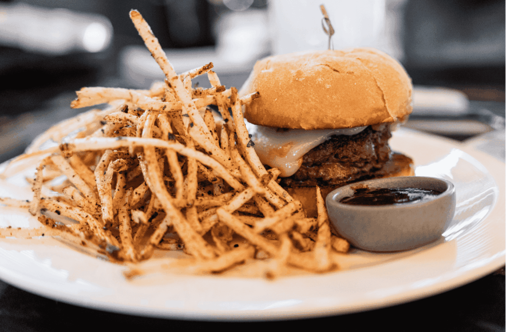 Cheese Burger & Fries - Driven Steakhouse
